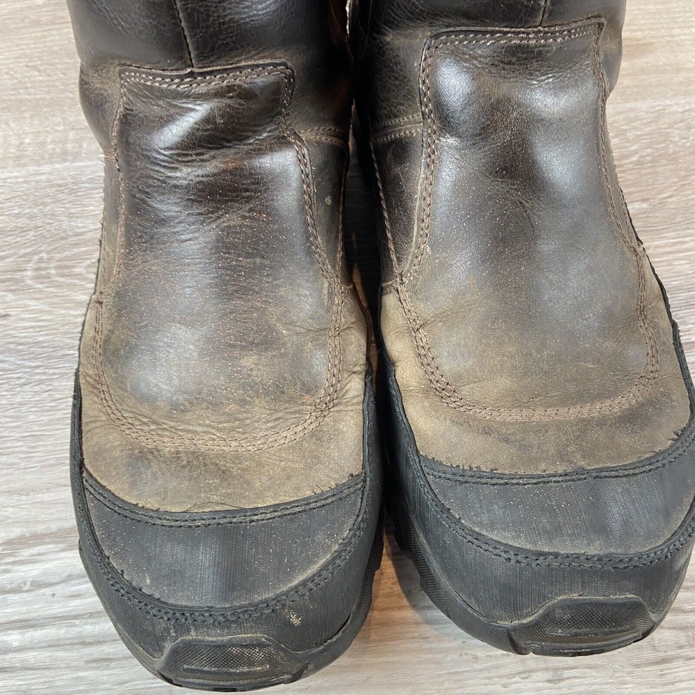 MERRELL Polarand Rove Waterproof Brown Leather Boots Size 11 - Picture 3 of 13
